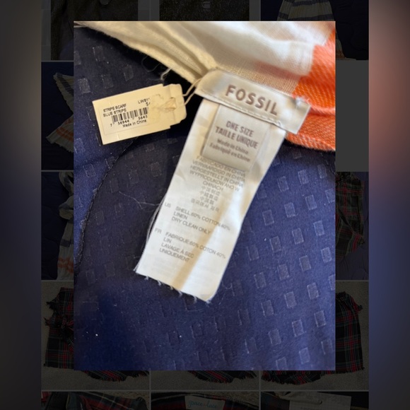 NWT Fossil Scarf Off White - Picture 5 of 6